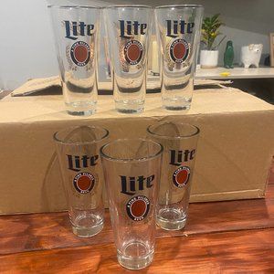 Miller Lite 16oz. Tumbler Glasses